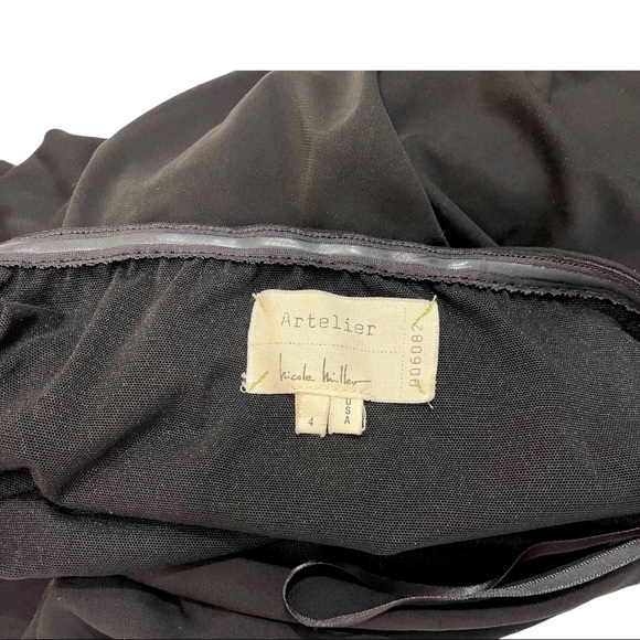 NICOLE MILLER ARTELIER NWT Black Long Knit Dress - Picture 6 of 8